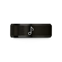 personalized jewelry for mom – black tungsten grace note wedding band