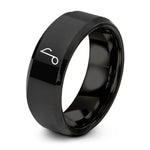 unique presents for moms – black tungsten grace note ring