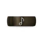 unique presents for moms – gunmetal & black tungsten grace note wedding band