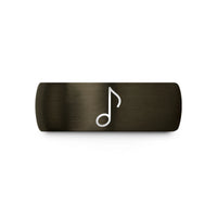 unique presents for moms – gunmetal & black tungsten grace note wedding band