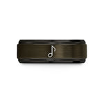 tungsten rings for women – gunmetal & black tungsten grace note wedding band