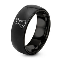 Day Mothers Gift Ideas – black tungsten victoria ring