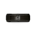 mother's day presents ideas – black tungsten crossing depth wedding band