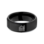 presents that moms love – black tungsten crossing depth wedding band