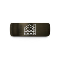 presents that moms love – gunmetal & black tungsten crossing depth wedding band