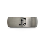unique presents for moms – black & gray tungsten sixteenth notes wedding band