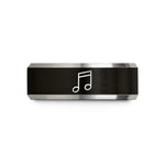 personalized presents for parents – black & grey tungsten sixteenth notes wedding band