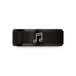 unique presents for moms – black & rose gold tungsten sixteenth notes wedding band