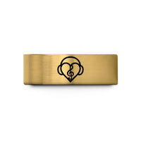 present ideas for moms – gold tungsten headphones note wedding band