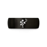 special presents for her – black & rose gold tungsten joshua moon wedding band