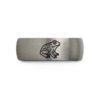 mom present ideas today – black & silver tungsten toad wedding band