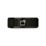 personalized present for mom – black tungsten whiskey sour wedding band