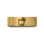 personalized present for mom – gold tungsten whiskey sour wedding band