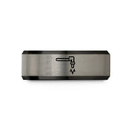 unique presents for mom – black & grey tungsten cutting torch wedding band