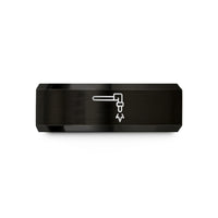 personalized presents for her – black tungsten cutting torch wedding band