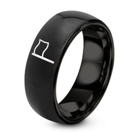 Day Mother's Gift Sets – black tungsten distress flag ring