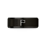 personalized presents for mom – black tungsten distress flag wedding band
