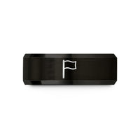 personalized presents for mom – black tungsten distress flag wedding band