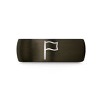 custom jewelry for women – gunmetal & black tungsten distress flag wedding band
