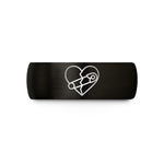 tungsten rings for couples – black & rose gold tungsten broken heart wedding band