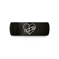 mother's day present ideas – black tungsten broken heart wedding band