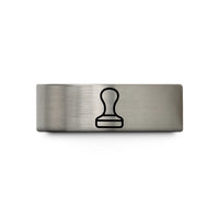 personalized presents for him – black & grey tungsten coffee tamper wedding band