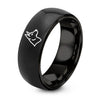 German Shepherd – Tungsten Wedding Band, 8 mm, Black Comfort-Fit Unisex