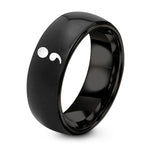 Day Mothers Gift Sets for Mom – black tungsten semicolon ring