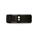 best presents for her – black tungsten semicolon wedding band