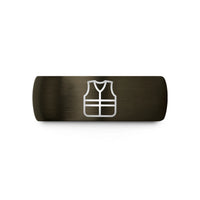 unique presents for moms – gunmetal & black tungsten safety vest wedding band