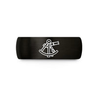 unique present for mom – black tungsten sextant wedding band