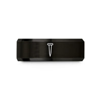 unique presents for couples – black tungsten nail wedding band