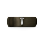 personalized presents for spouse – gunmetal & black tungsten nail wedding band