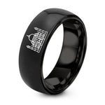 Day Mothers Gift Wife – black tungsten taj mahal ring