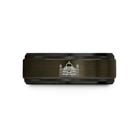 best anniversary present ideas – gunmetal & black tungsten taj mahal wedding band