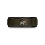 unique present ideas women – gunmetal & black tungsten container handler wedding band