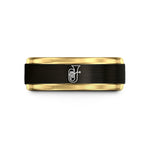 unique presents for moms – black & gold tungsten euphonium wedding band