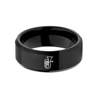 unique presents for moms – black tungsten euphonium wedding band