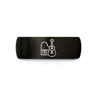 unique presents for mom – black & gold tungsten piano guitar by wedding band