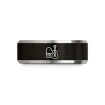 special presents for wife – black & grey tungsten piano guitar by wedding band