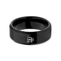 customized presents for mom – black tungsten smoker wedding band