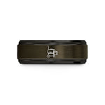 customized presents for mom – gunmetal & black tungsten smoker wedding band