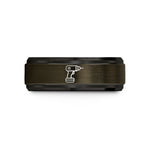 best presents for mom – gunmetal & black tungsten cordless drill wedding band