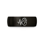 unique presents for mom – black tungsten fetal heartbeat line wedding band