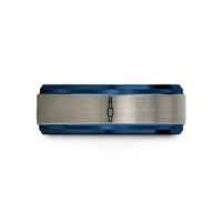 meaningful presents for mom – black & blue & gray tungsten 1 wedding band