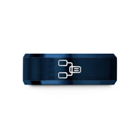unique presents for moms – blue tungsten linked list wedding band