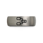 mom daughter jewelry presents – grey tungsten linked list wedding band