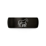 best presents for moms – black & rose gold tungsten nursing foal mare wedding band