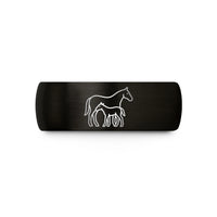 mom daughter present ideas – black tungsten nursing foal mare wedding band