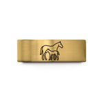 unique presents for moms – gold tungsten nursing foal mare wedding band